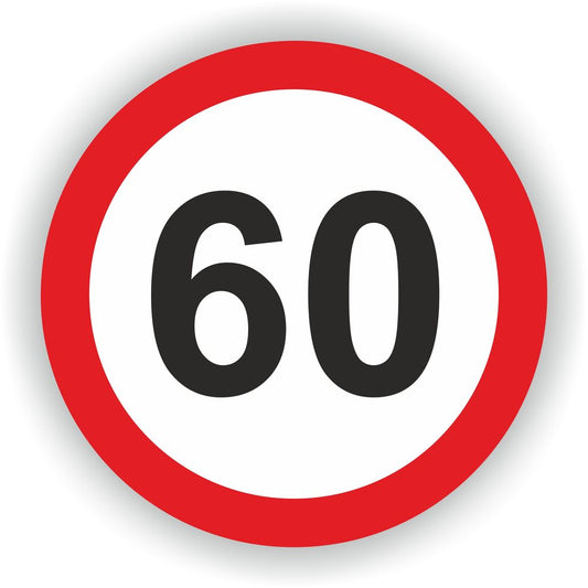 60-Speed Limit Sign