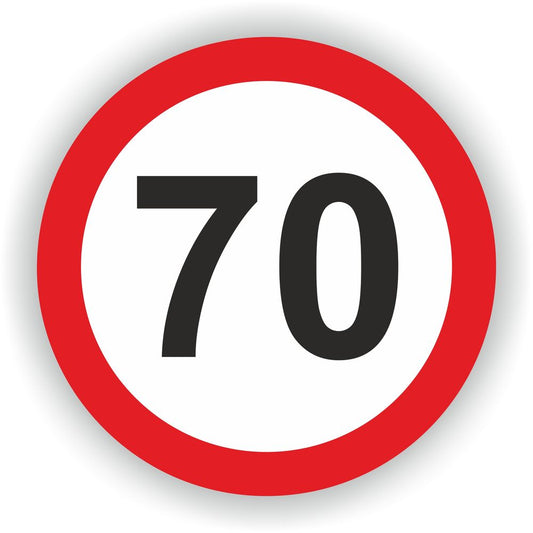 70-Speed Limit Sign