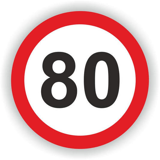 80-Speed Limit Sign