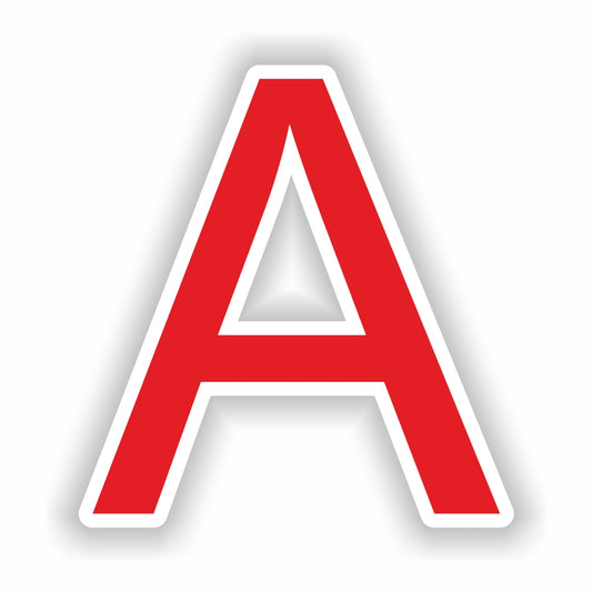 Letter A Red