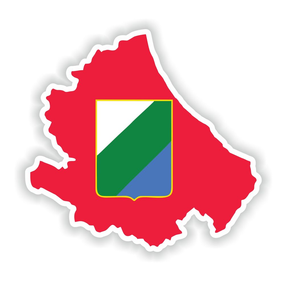 Abruzzo Map Flag