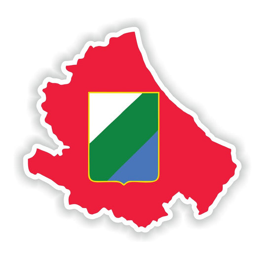 Abruzzo Map Flag