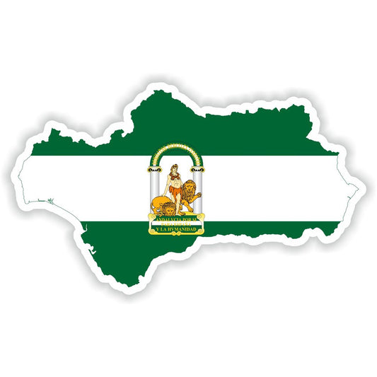 Andalucia Spain Map Flag