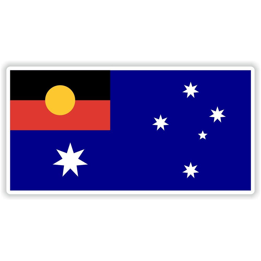 Australian Flag With Aboriginal Flag