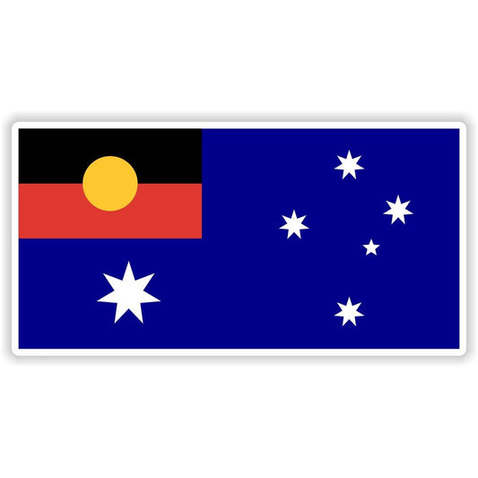 Australian Flag With Aboriginal Flag