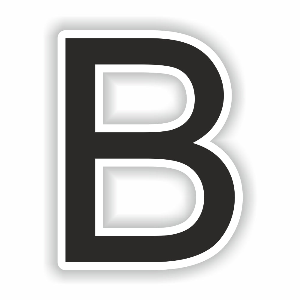 Letter B Black