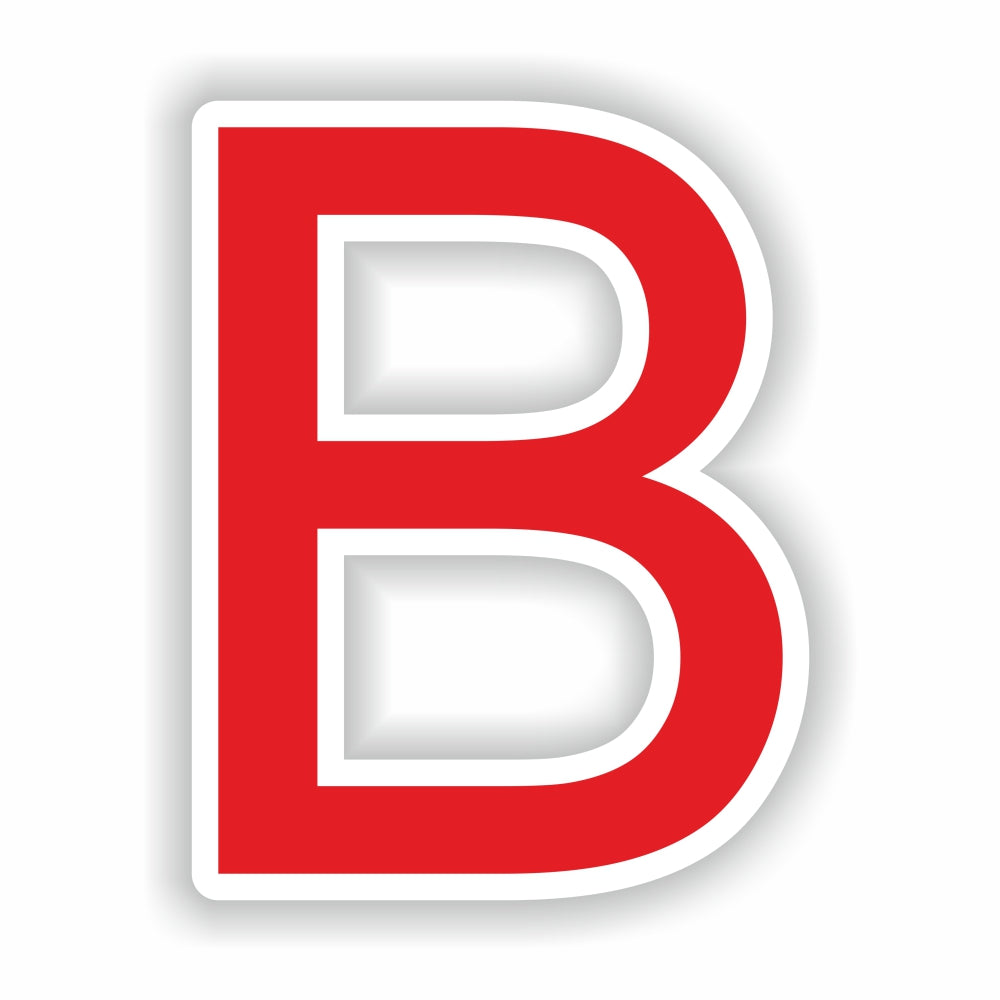 Letter B Red