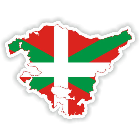 Basque Country (Pais Vasco) Spain Map Flag