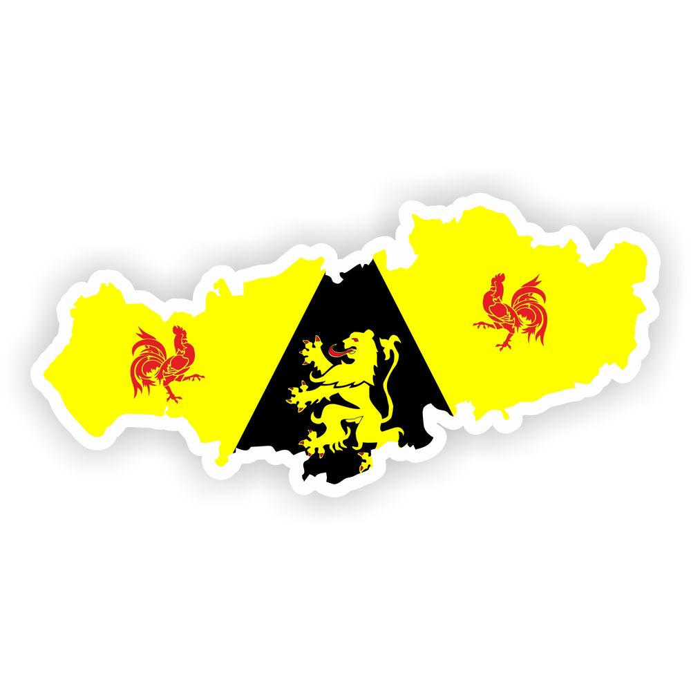Brabant Wallon Map Flag