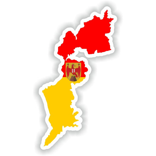 Burgenland Austria State Map Flag