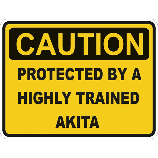 Caution Akita