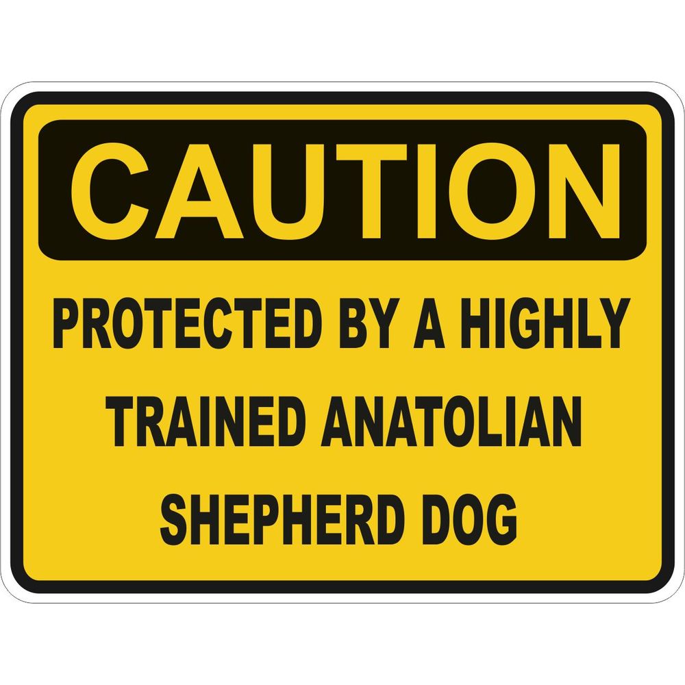 Caution Anatolian Shepherd Dog