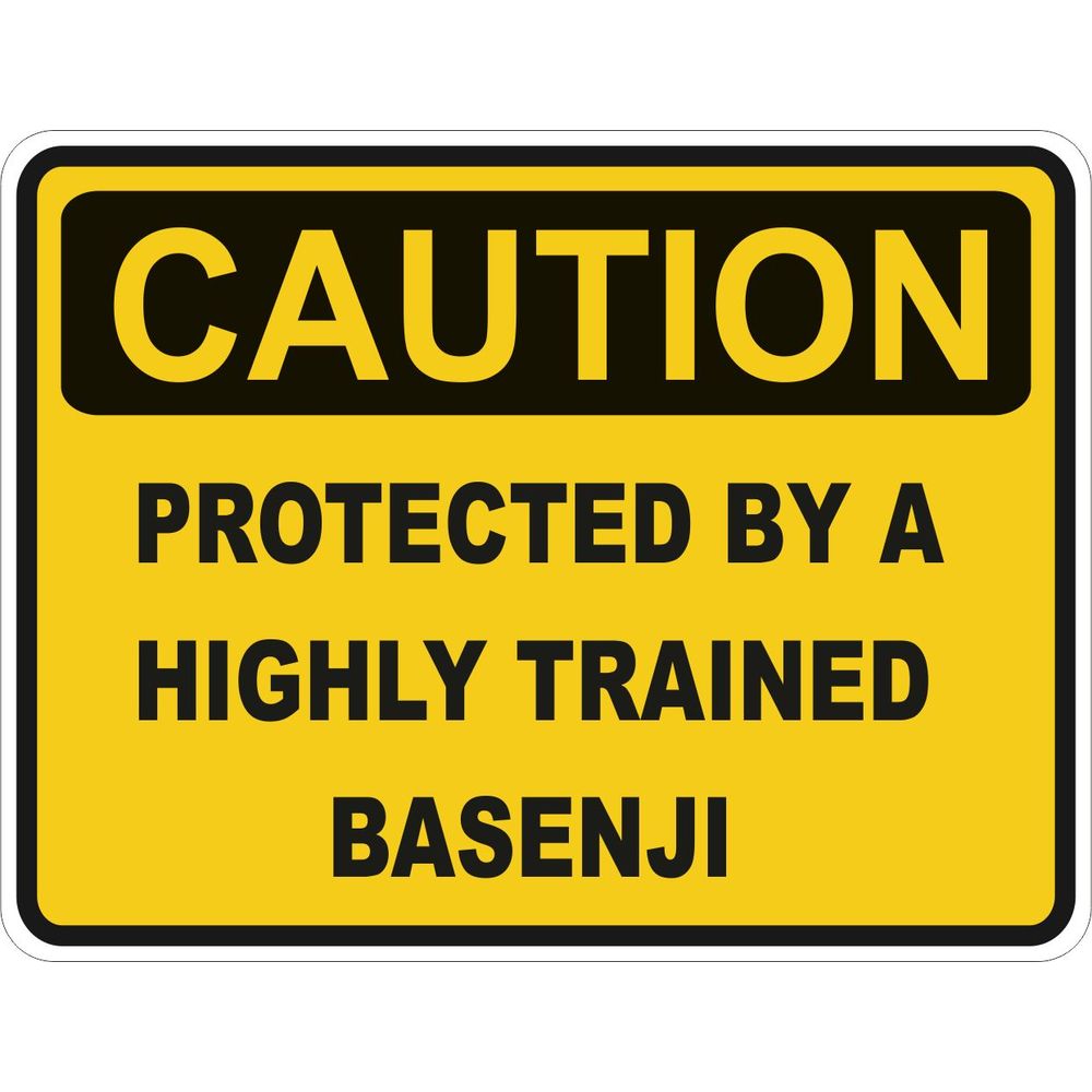 Caution Basenji