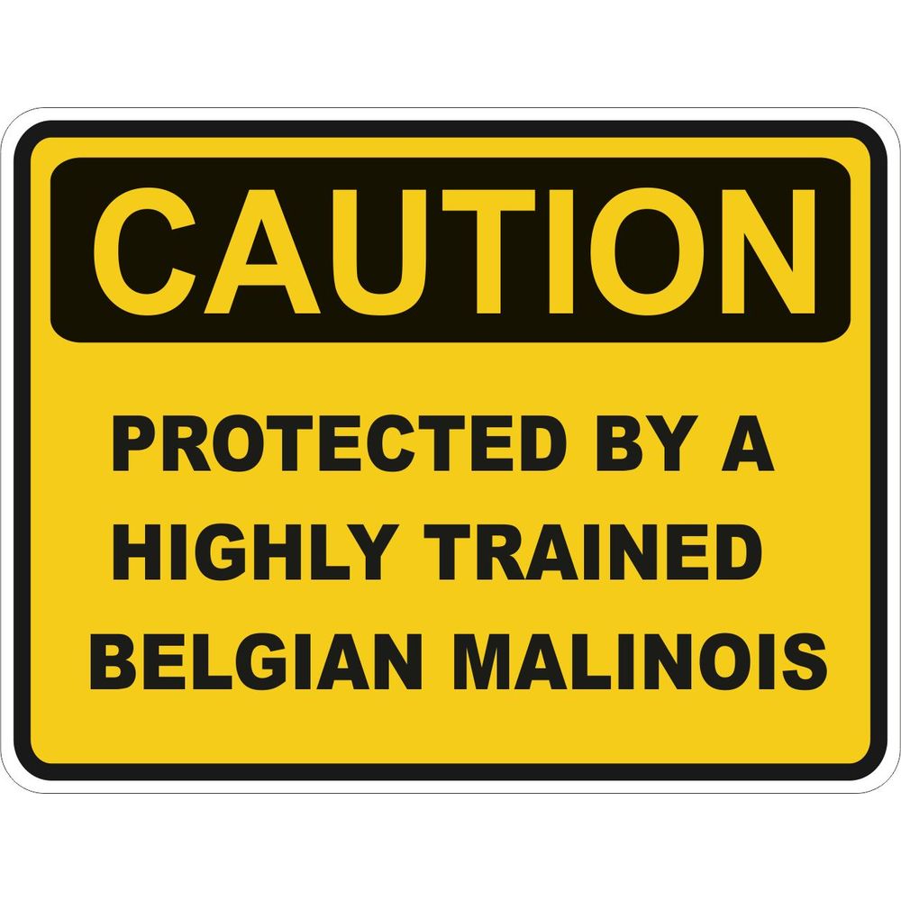 Caution Belgian Malinois