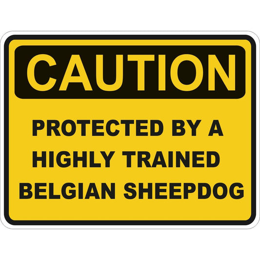 Caution Belgian Sheepdog