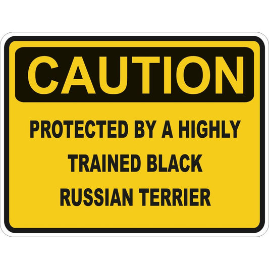 Caution Black Russian Terrier