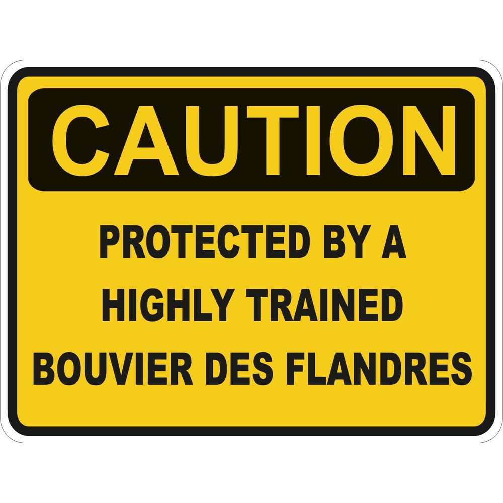 Caution Bouvier Des Flandres