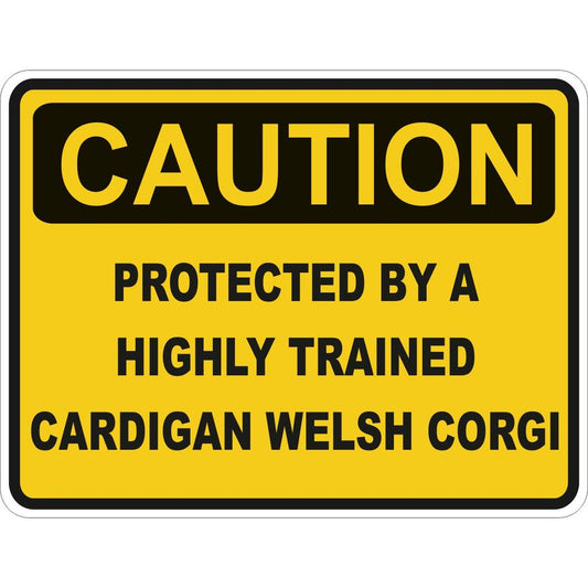 Caution Cardigan Welsh Corgi