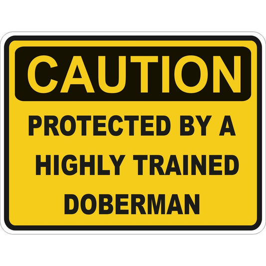 Caution Doberman