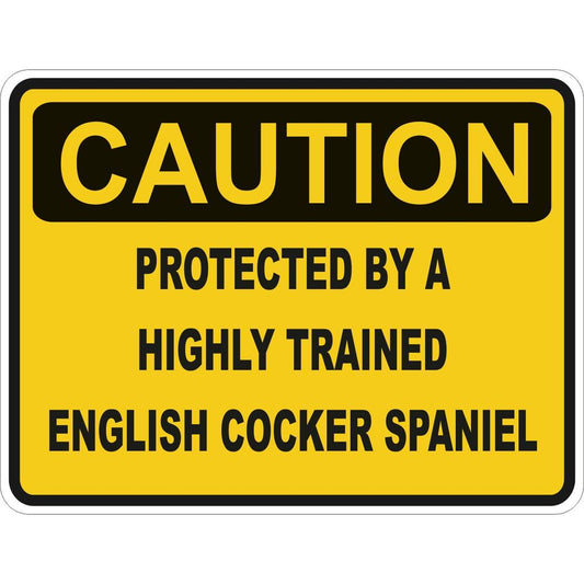 Caution English Cocker Spaniel