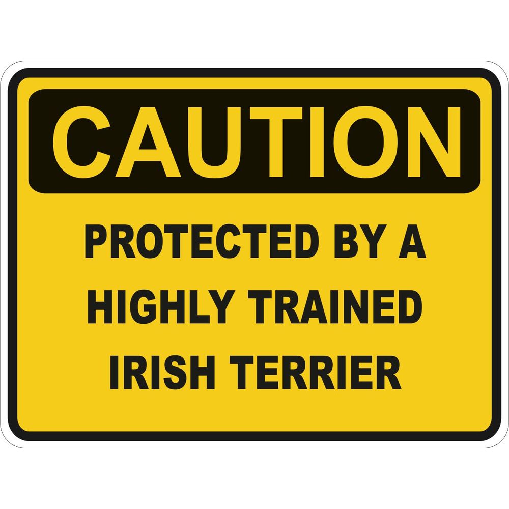 Caution Irish Terrier