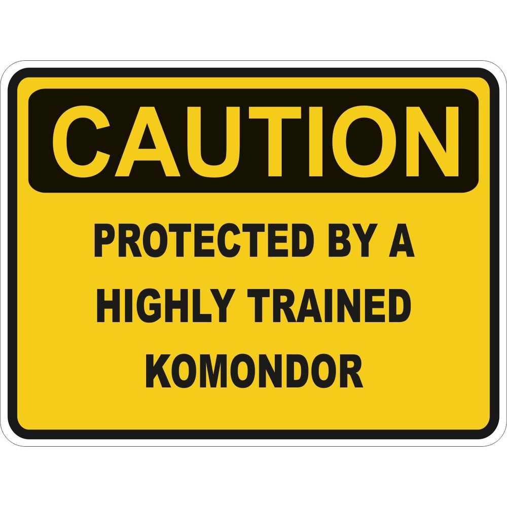 Caution Komondor