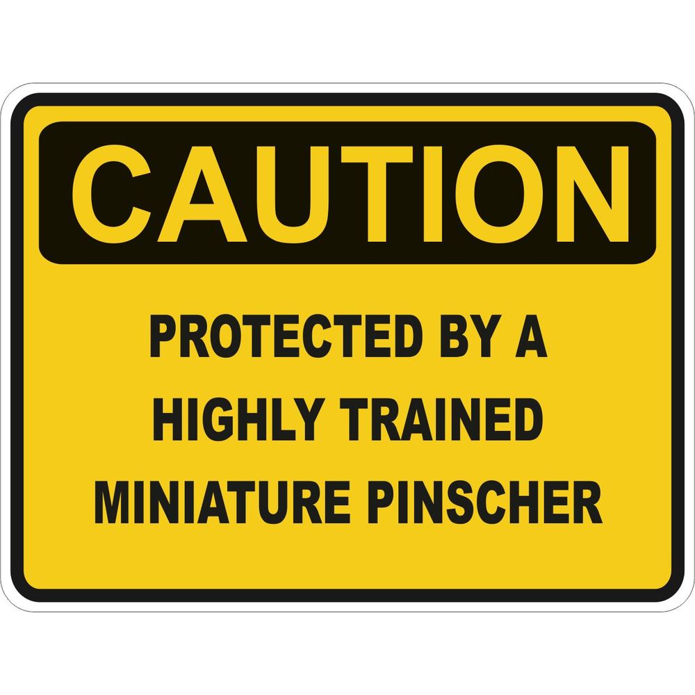Caution Miniature Pinscher