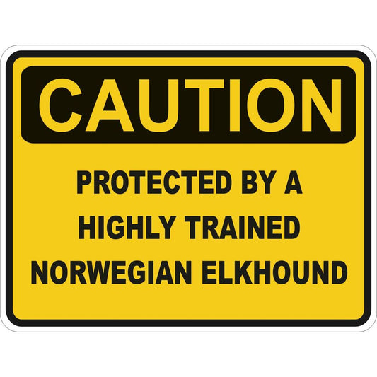 Caution Norwegian Elkhound
