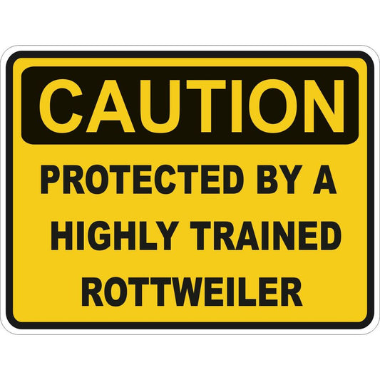 Caution Rottweiler