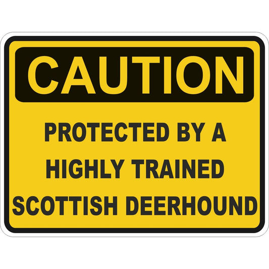 Caution Scottish Deerhound