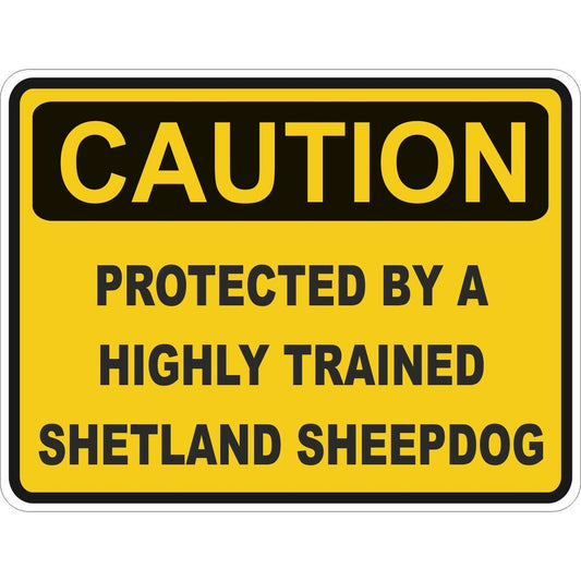 Caution Shetland Sheepdog