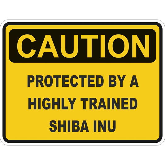 Caution Shiba Inu