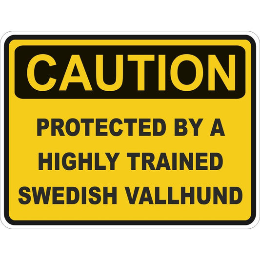 Caution Swedish Vallhund