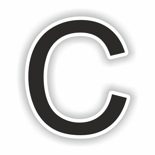 Letter C Black