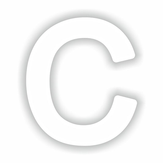 Letter C White