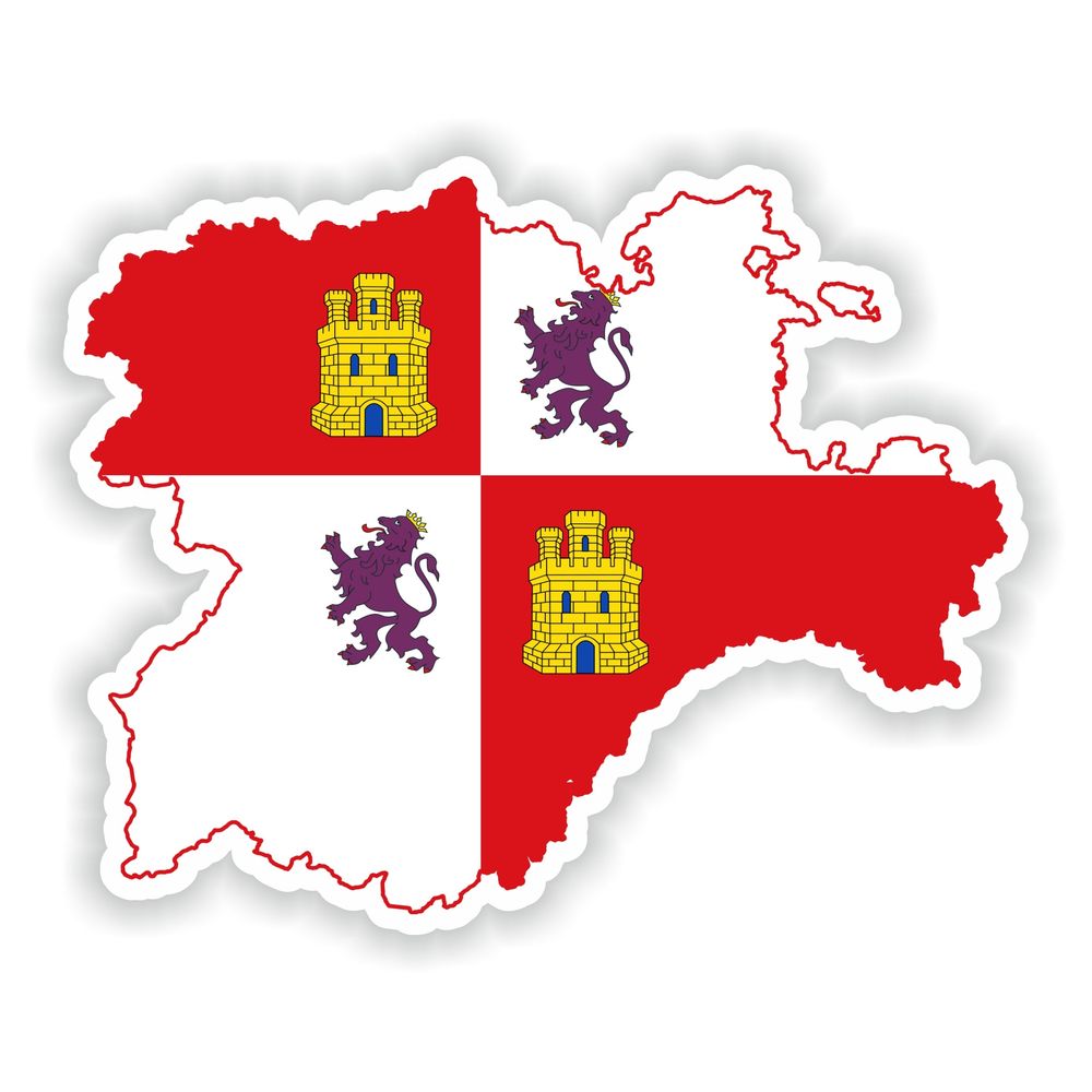 Castilla Y Leon Spain Map Flag