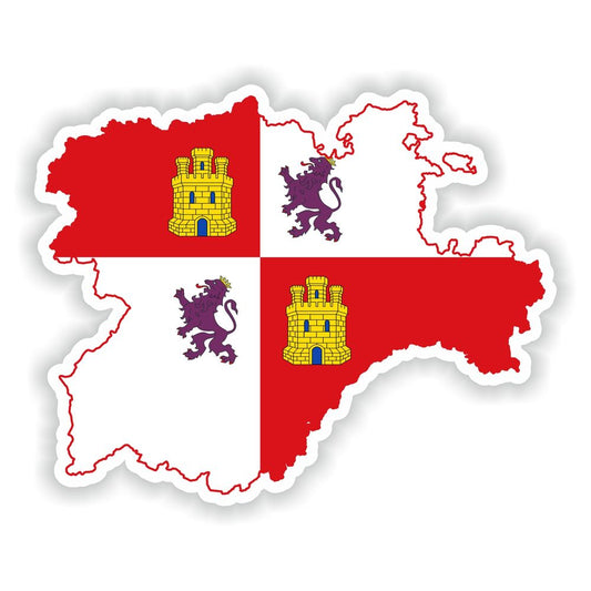 Castilla Y Leon Spain Map Flag