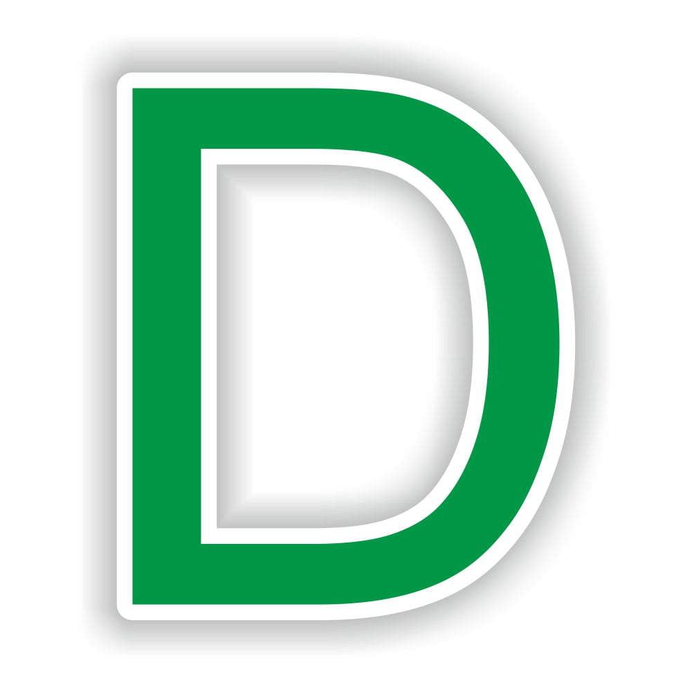 Letter D Green