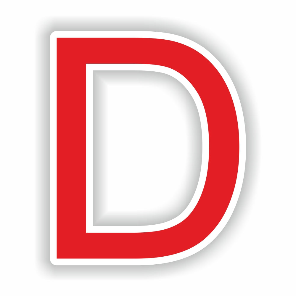 Letter D Red