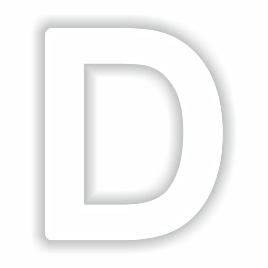 Letter D White