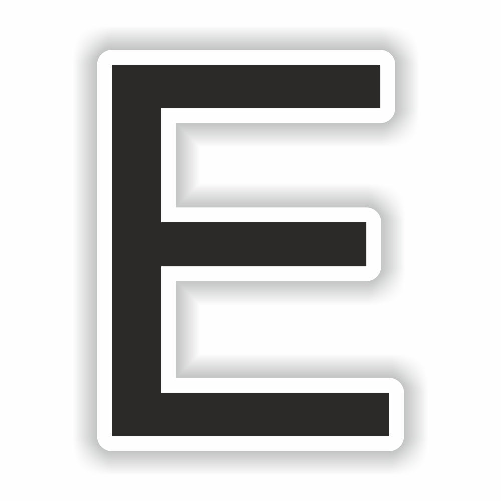 Letter E Black