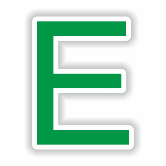 Letter E Green