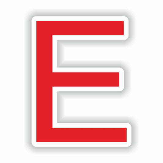 Letter E Red