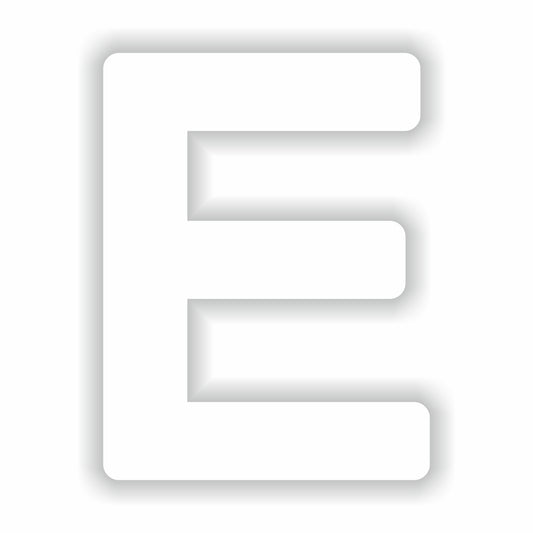 Letter E White