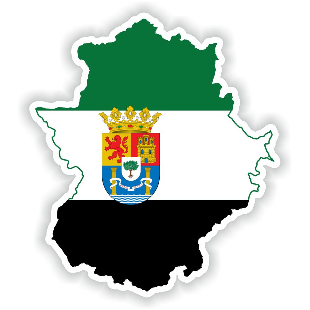 Extremadura Spain Map Flag