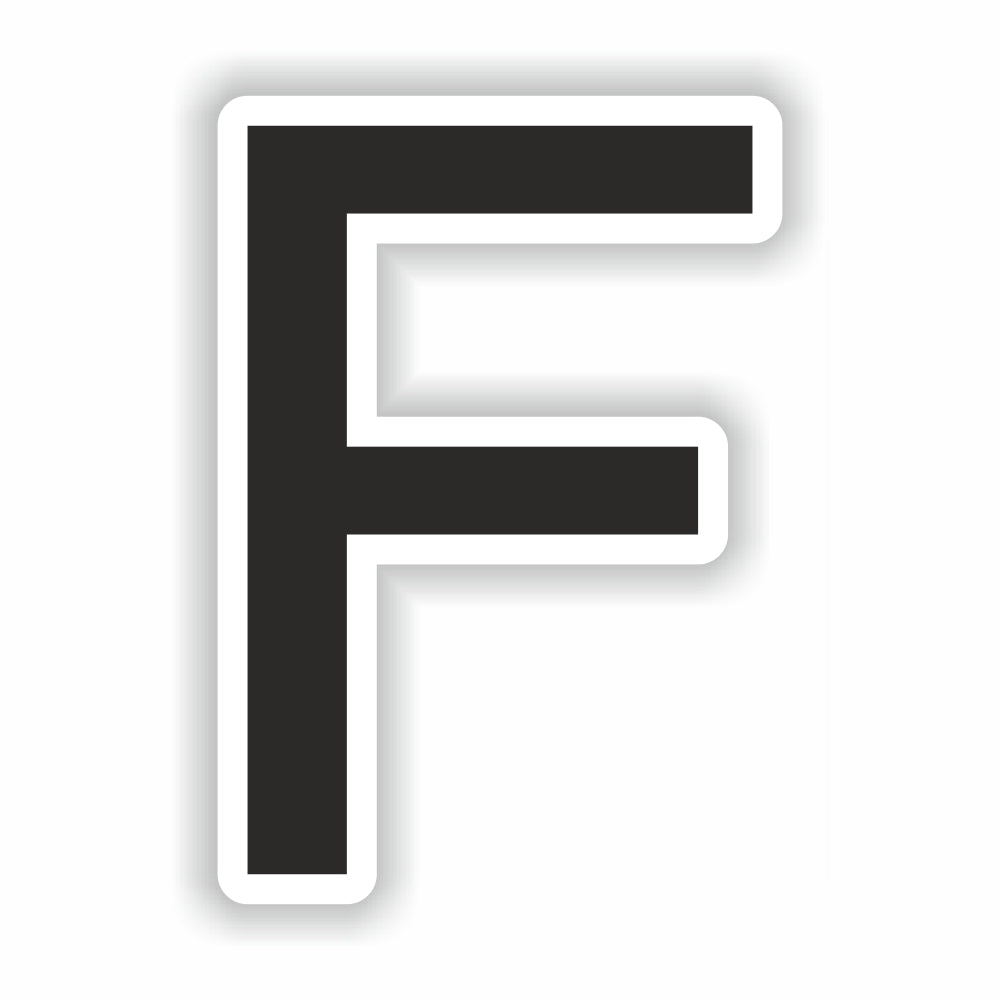 Letter F Black