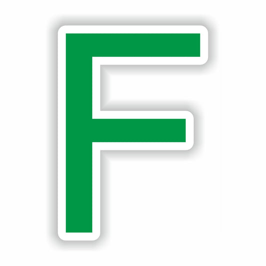 Letter F Green