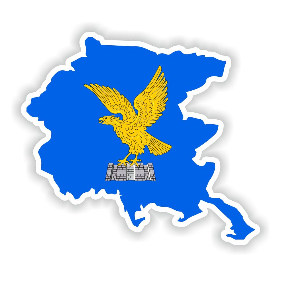 Friuli Venezia Giulia Map Flag