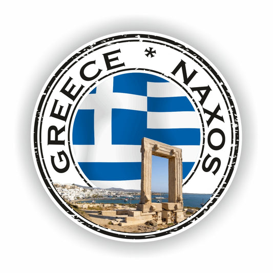 Naxos Greece Seal Round Flag