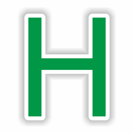 Letter H Green